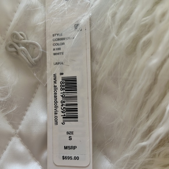 Alice and Olivia Yetta Faux Fur Jacket small - Picture 6 of 7
